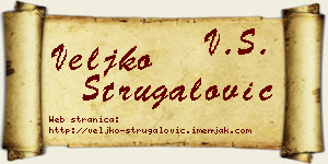 Veljko Strugalović vizit kartica
